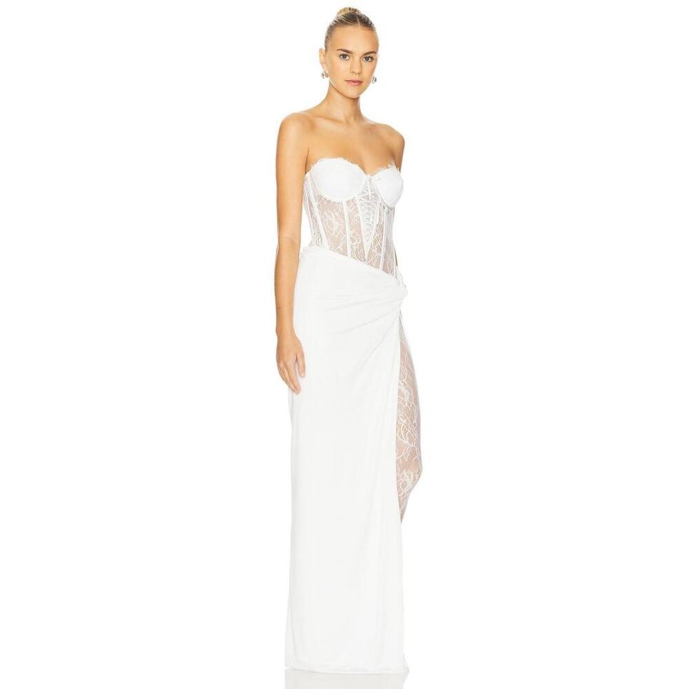 Retrofete Carla Jumpsuit  white lace bodysuit only size S NWT  $579msrp